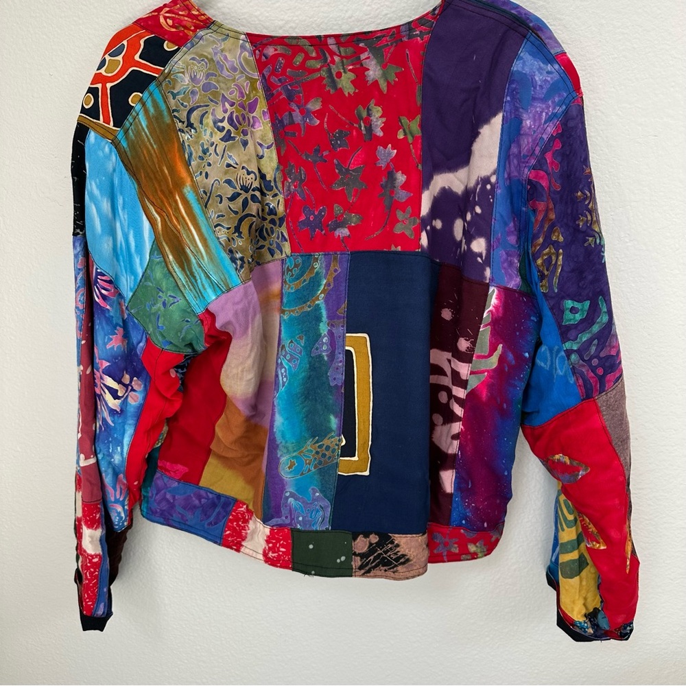 Colorful Patchwork Women's Jacket - Picture 11 of 14